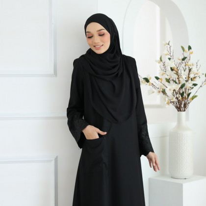 Jubah Malaika Pitch Black