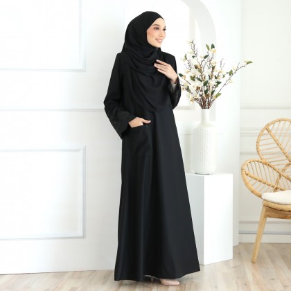 Jubah Malaika Pitch Black