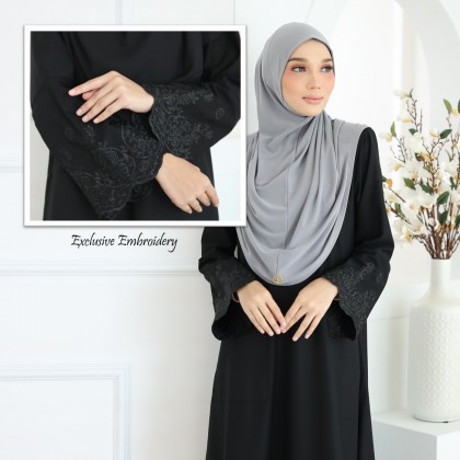 Jubah Malaika Pitch Black