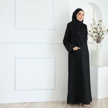 Jubah Malaika Pitch Black