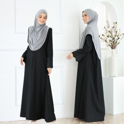 Jubah Malaika Pitch Black
